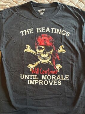 Half It Black Short Sleeve Tee with Skull & Red Bandana Graphic